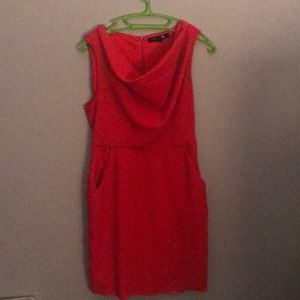 Forever 21 cowl neck red dress